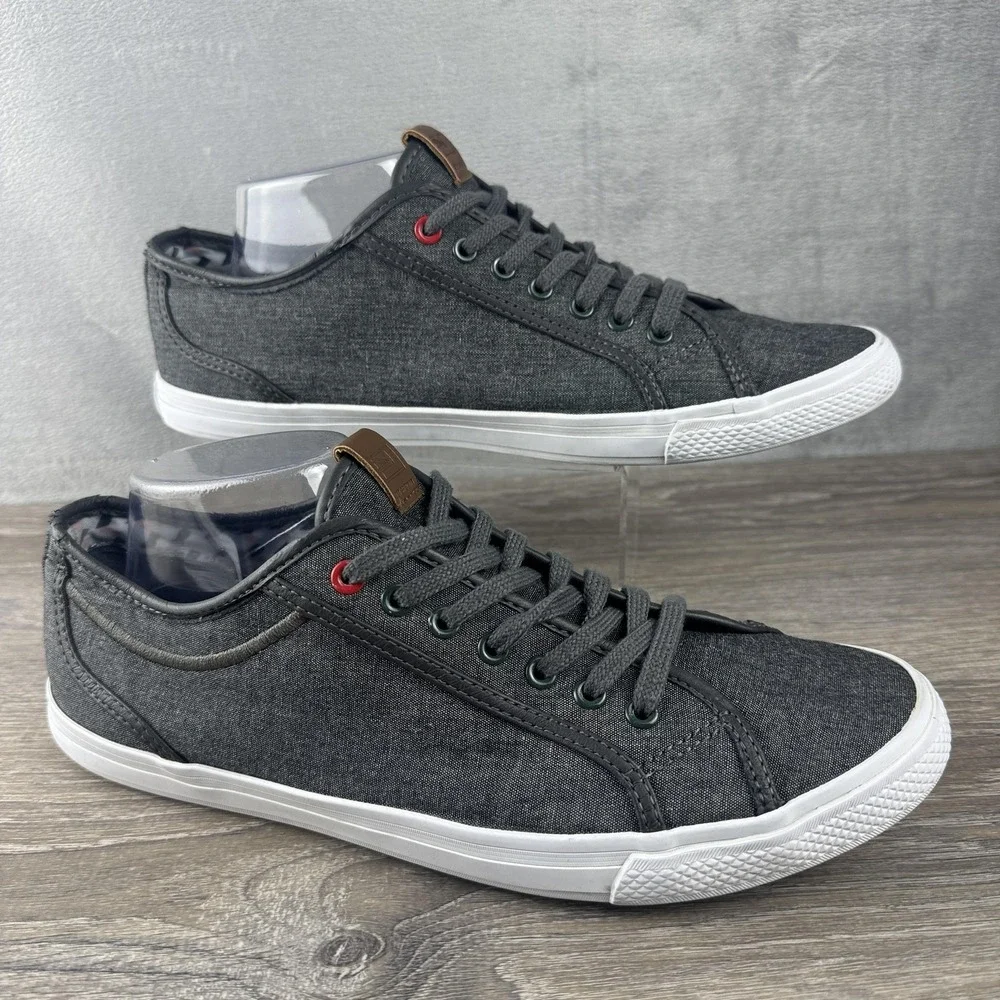 Ben Sherman Shoes Mens Size 9 Gray Canvas Casual Sneaker Lined Fabric 42